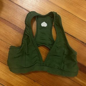 Booty by Brabant Croco army green sports bra